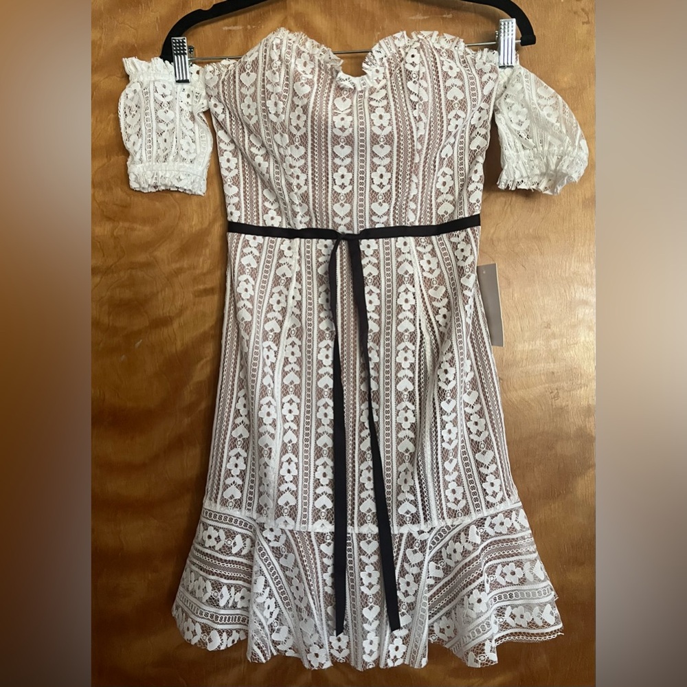 For Love and Lemons Coquette Lace boho/bohemian midi/mini dress. XS NWT